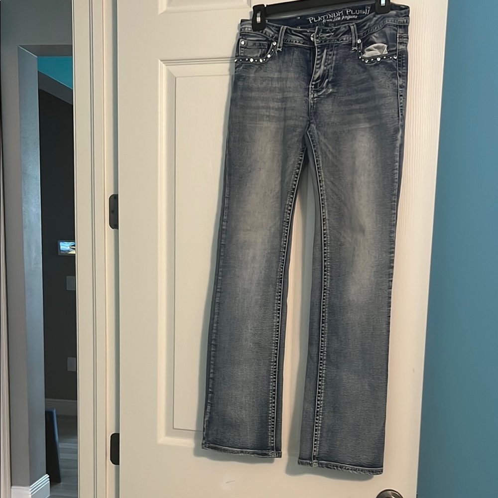 Los Angeles Apparel Blue Straight Leg Jeans Timeless Style